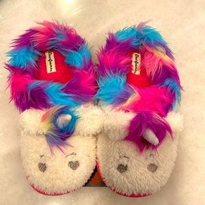 Dearfoams Unicorn bedroom slippers Sz Girls 2-3 NWT